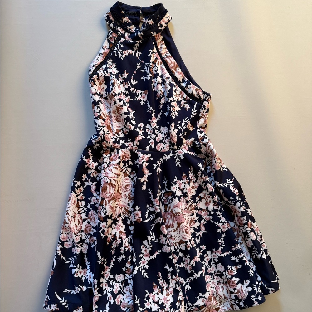 Floral juniors Dress in Navy and Pink size 11/12